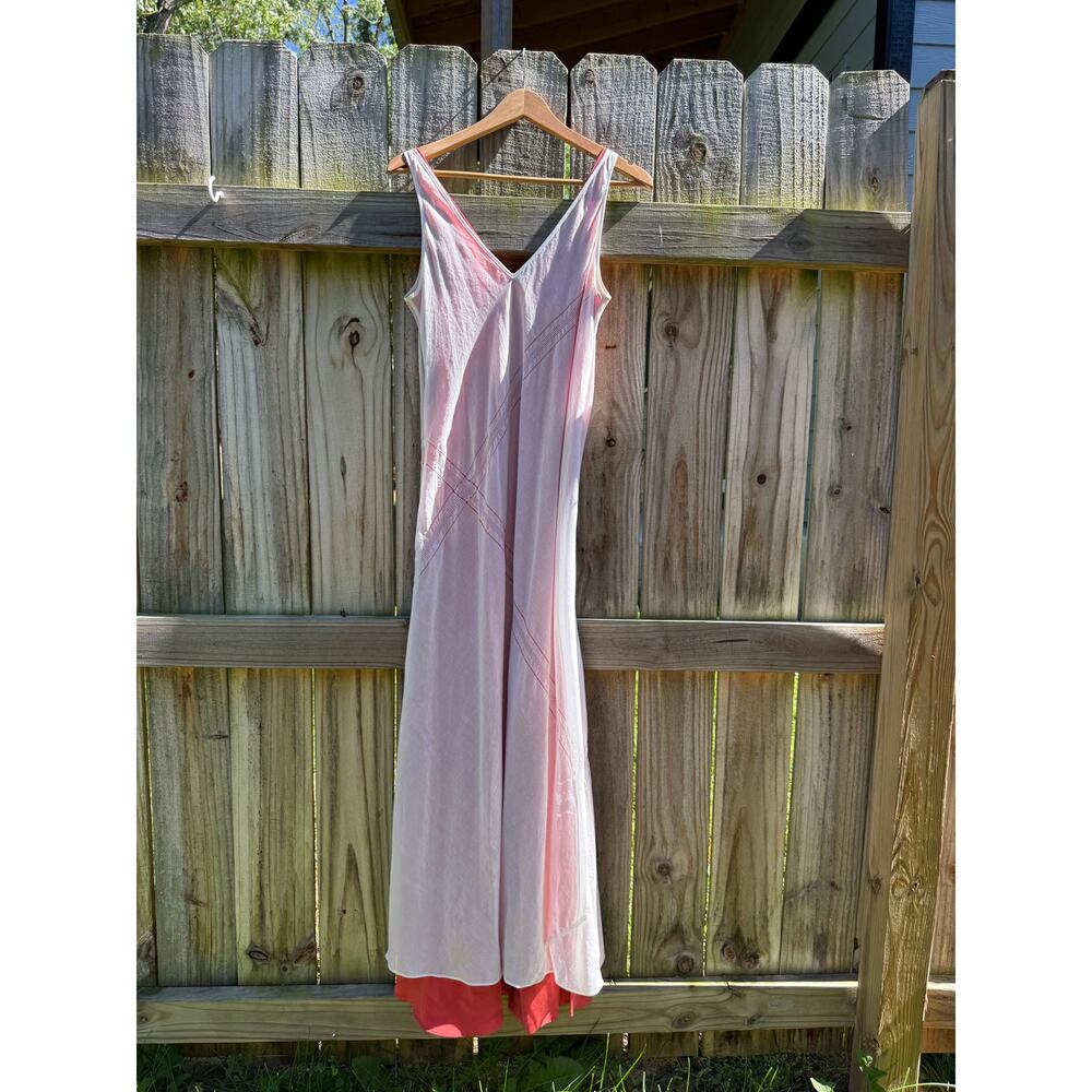 Banana Republic Silk-Lined Ballet Pink Sheer Maxi Dress - Picture 6 of 6